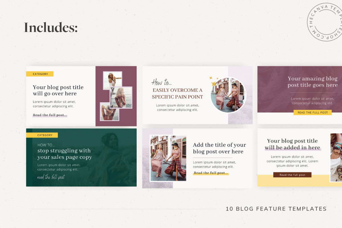 Melanie Blog/Pinterest Templates, a Social Media Template by The Canva Template Shop (Photo 5 of 8)