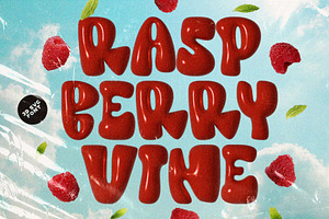 Raspberry Vine - 3D SVG Font