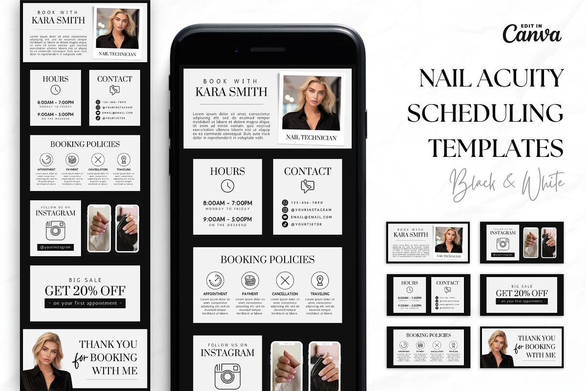 Nail Tech Acuity Scheduling • Canva, a Websites & App Template by OniriqveDesigns (Photo 1 of 8)