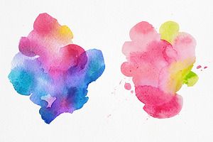 Watercolor Backgrounds And Splashes