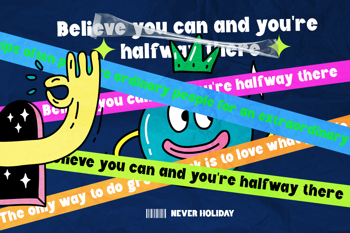 Never Holiday - Fancy Retro Font, a Sans Serif Font by RagamKata (Photo 6 of 10)