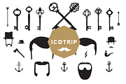 ICOTRIP - Monsieur Vintage Icons., an Object Graphic by David is Creative (Thumbnail 2 of 3)