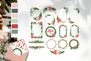 Christmas watercolor clipart set, a Decorative Illustration by Color Hugs Art (Thumbnail 3 of 12)