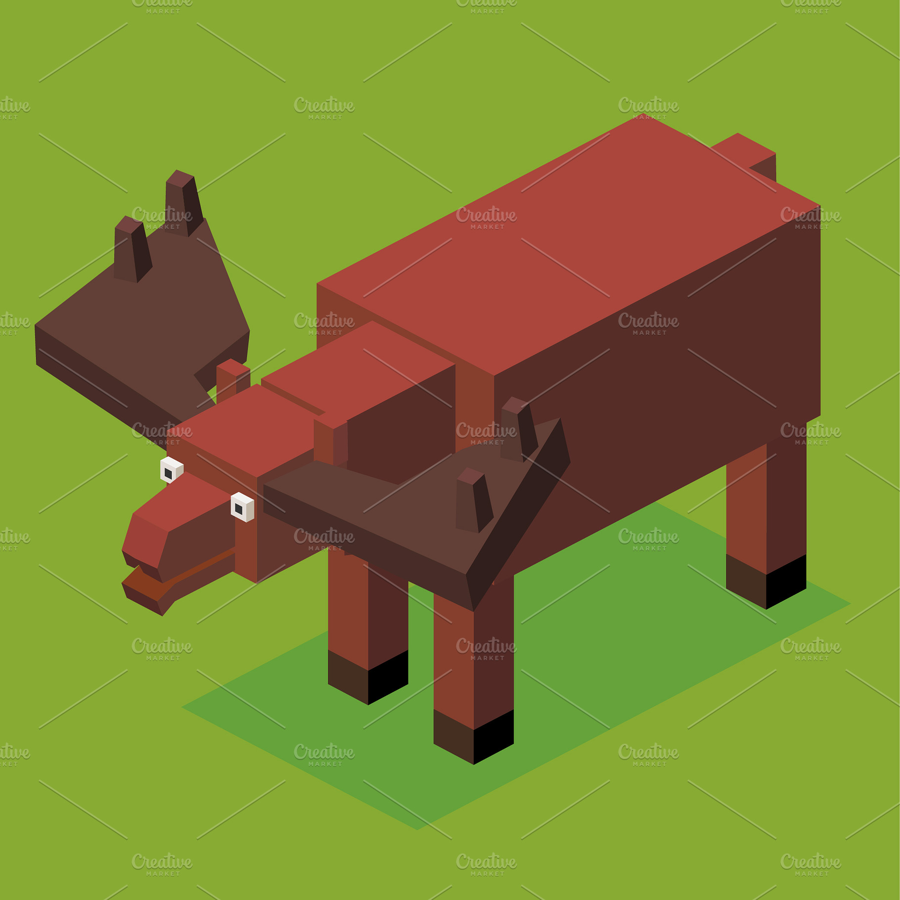 3D Illustration Isometric Collection, an Animal 3D Model by Designbytowo (Photo 13 of 16)