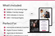 Beauty & Hair Salon Canva Website, a Landing Page Template by Digital Content Mix (Thumbnail 2 of 6)