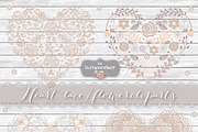 Heart lace/flower cliparts, an Illustration by burlapandlace (Thumbnail 2 of 4)