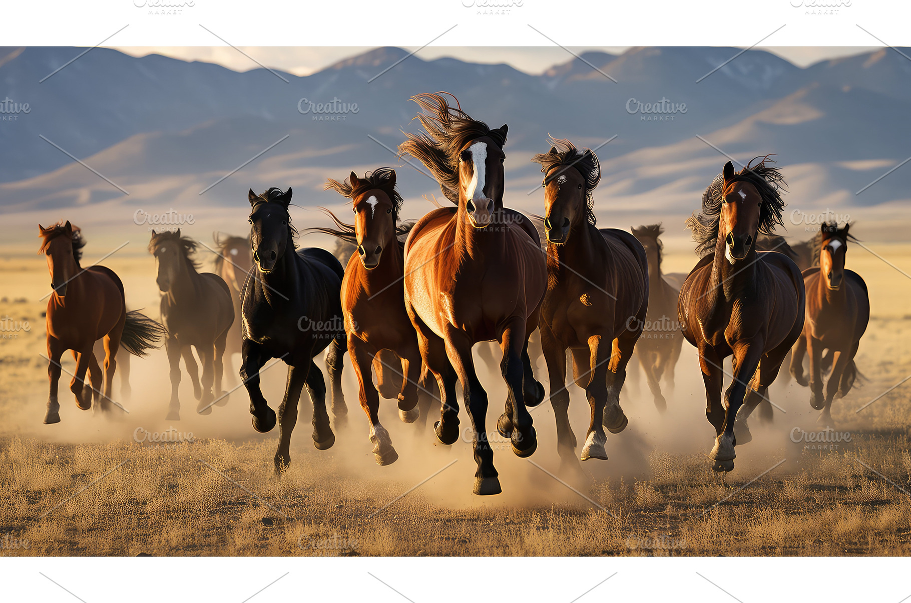 plains steppe landscape herd ai, a Background Photo by pikepicture
