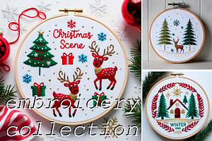 SET Winter Embroidery Handmade