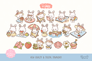 Cottage Seaside Bunny Clipart, an Animal Illustration by Blumensdiary (Thumbnail 2 of 6)
