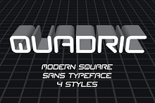 QUADRIC Modern Square Sans Typeface