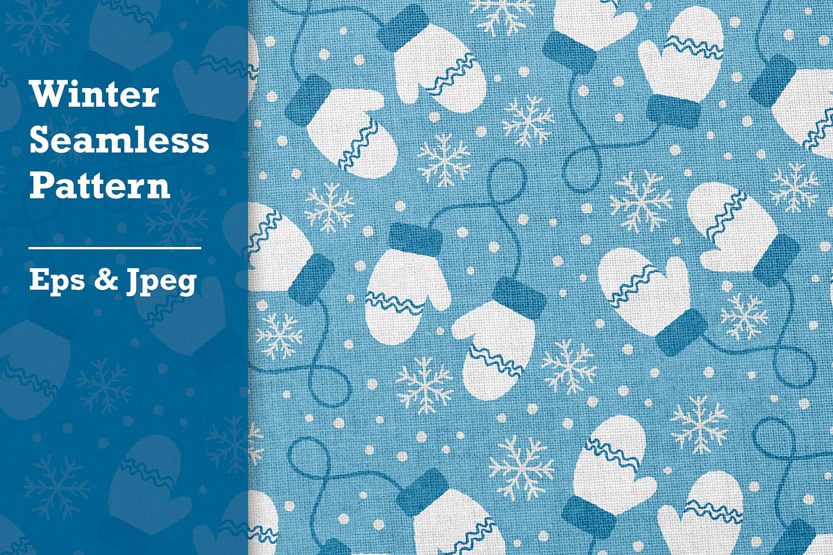 Winter Seamless Pattern, a Pattern Graphic by mejorana (Photo 1 of 4)