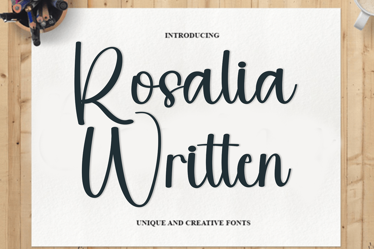 Rosalia Written, a Handwritten Font by InermediaSTUDIO (Photo 1 of 8)