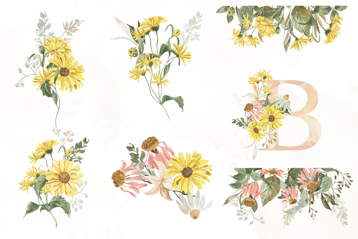 Early autumn, watercolor flowers, a Decorative Illustration by Love Watercolor Store (Photo 7 of 13)