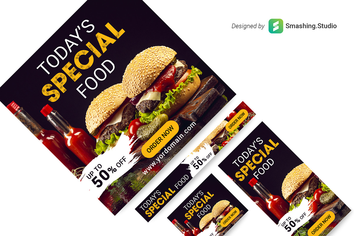 Online Food Banner Ads Template, a Social Media Template by Smashing_Studio (Photo 2 of 3)