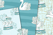 Carousel in blue, a Pattern Graphic by DarinaDigital (Thumbnail 2 of 6)
