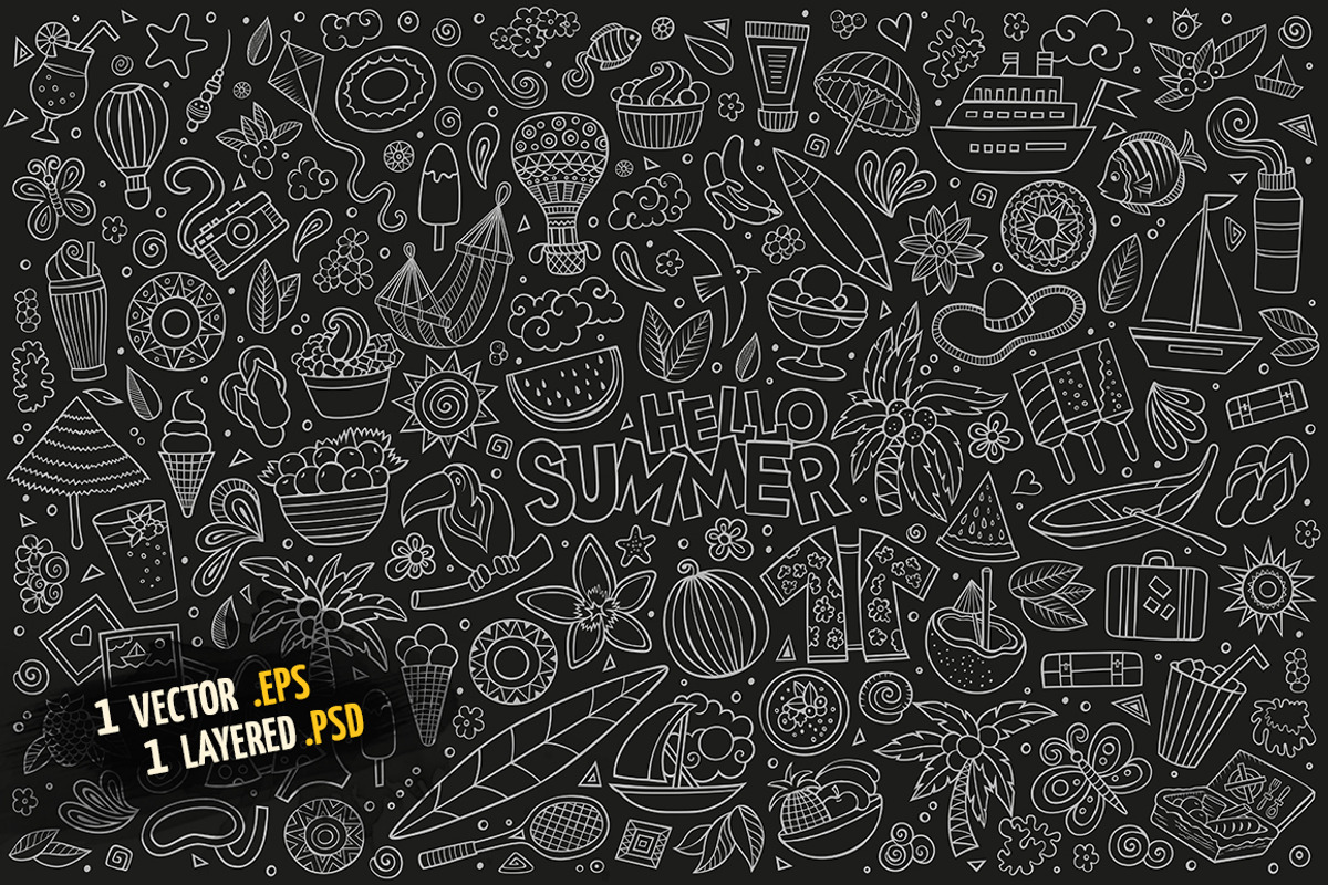Summer Objects & Symbols Set, an Object Graphic by BALABOLKA (Photo 4 of 4)
