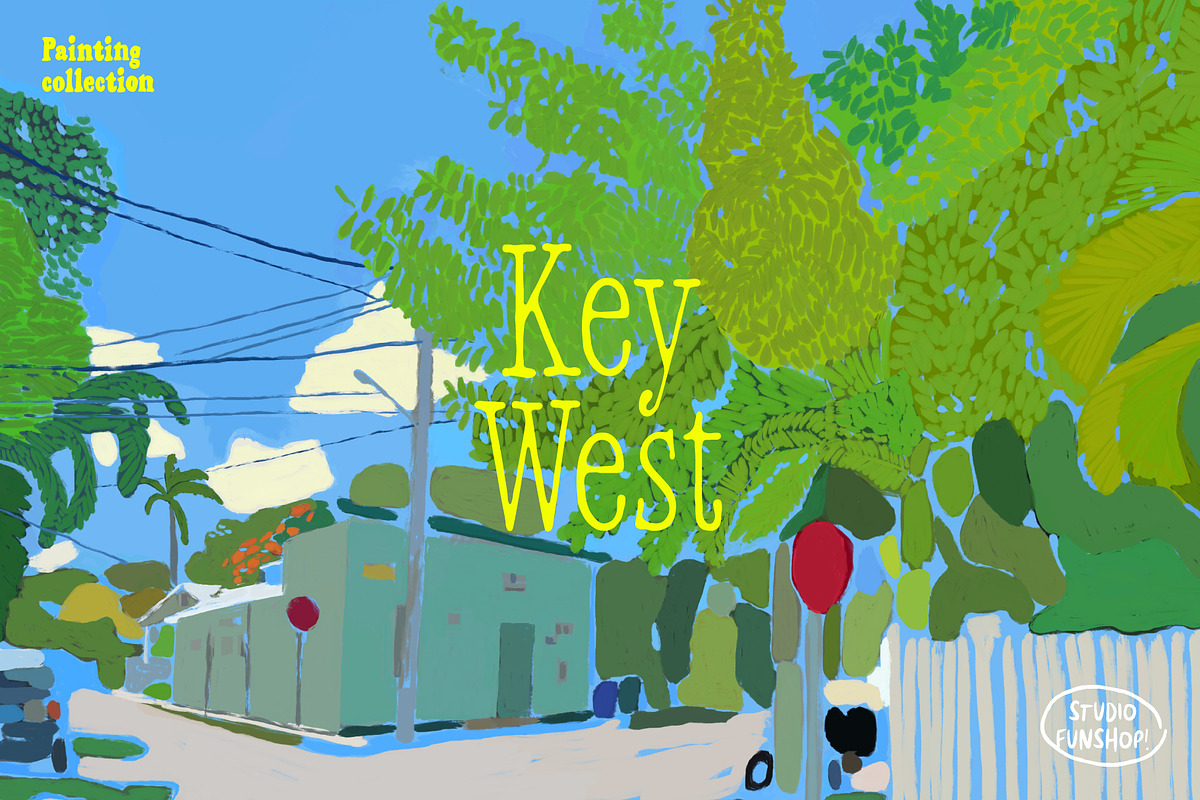 Paintings of Key West, Florida, a Graphic by Studio Funshop by Kelli (Photo 1 of 9)