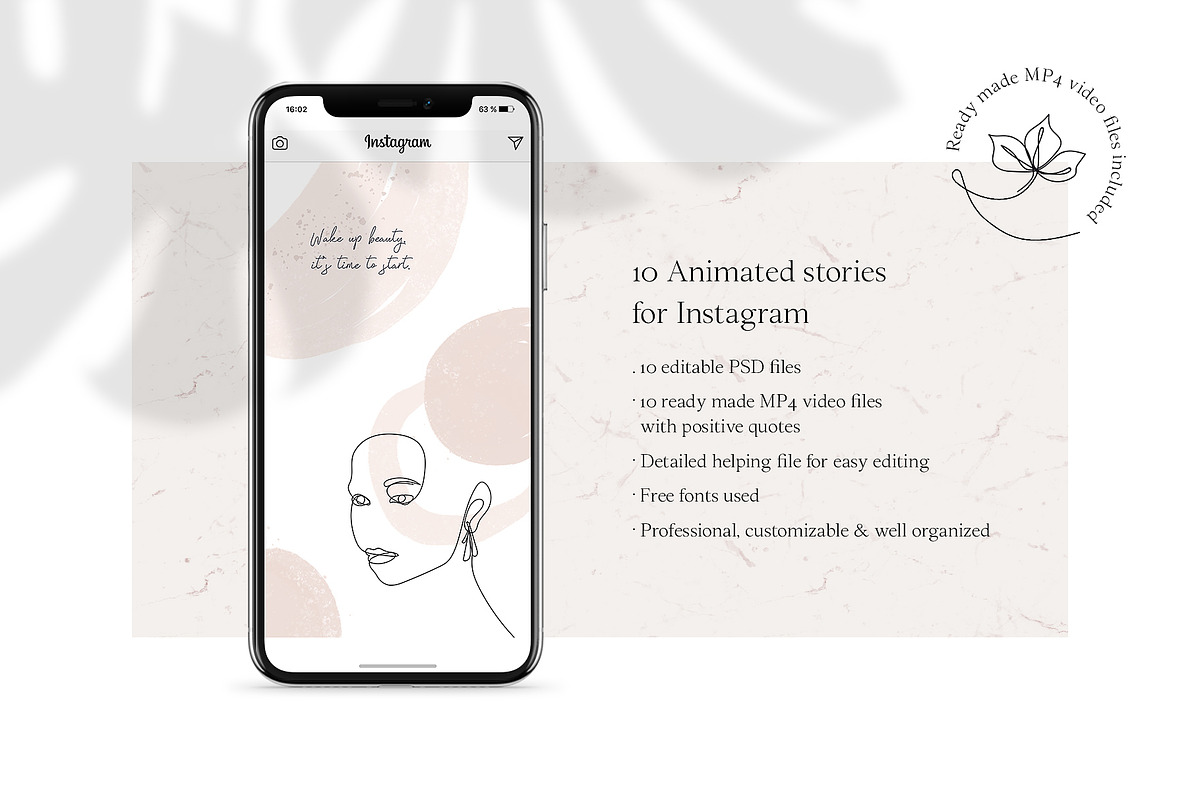 ANIMATED Instagram Stories – Lina, a Social Media Template by AgataCreate (Photo 2 of 8)
