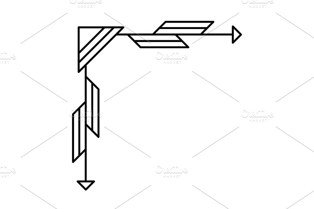 Line geometric corner., a Decorative Illustration by incomible