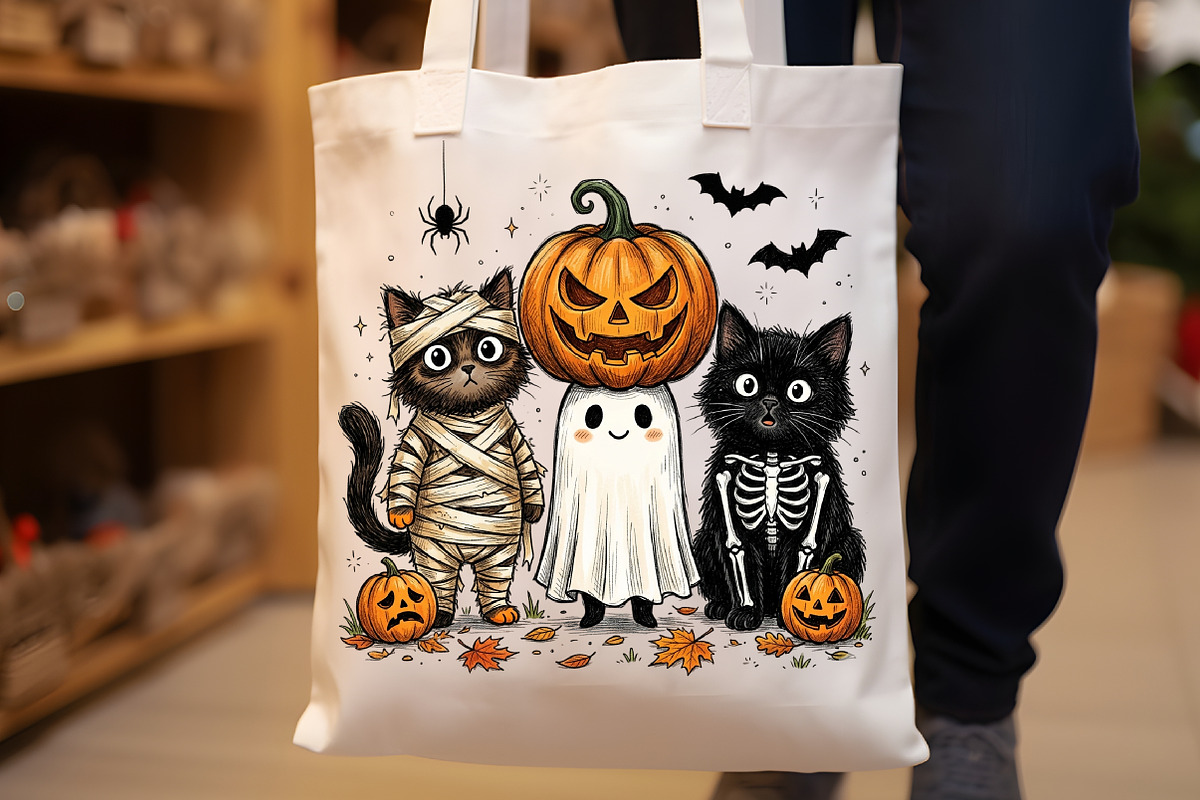 Funny Halloween Png Spooky Cat Png, a Work Illustration by Sublimation Artist (Photo 8 of 9)