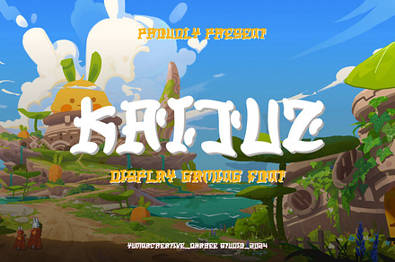 Kaijuz - Display Gaming Font, a Handwritten Font by Dhabee