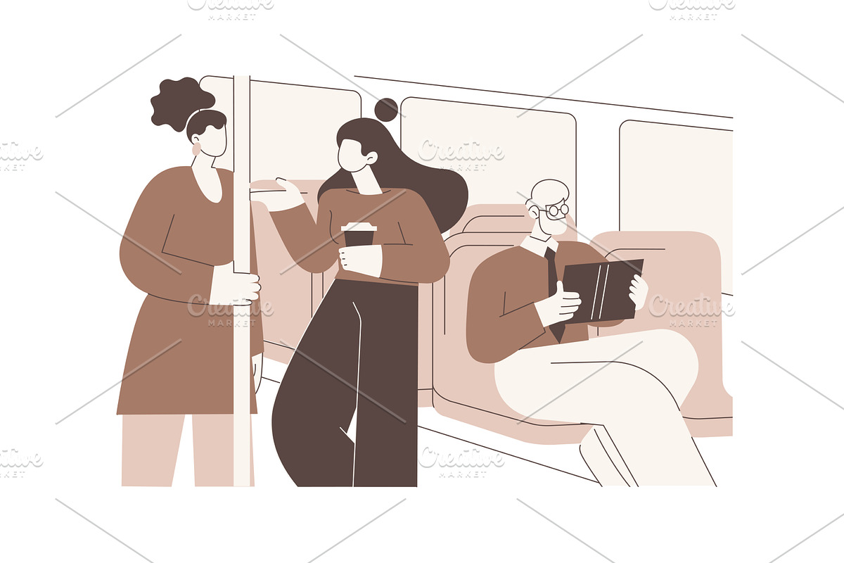 Going same direction isolated, a Person Illustration by Visual Generation