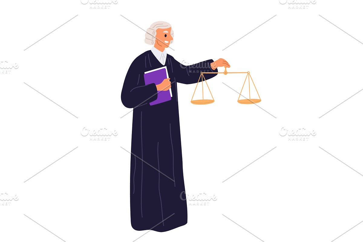 Man dressed lawyer. Male judge in, a Person Illustration by Vectorbuum