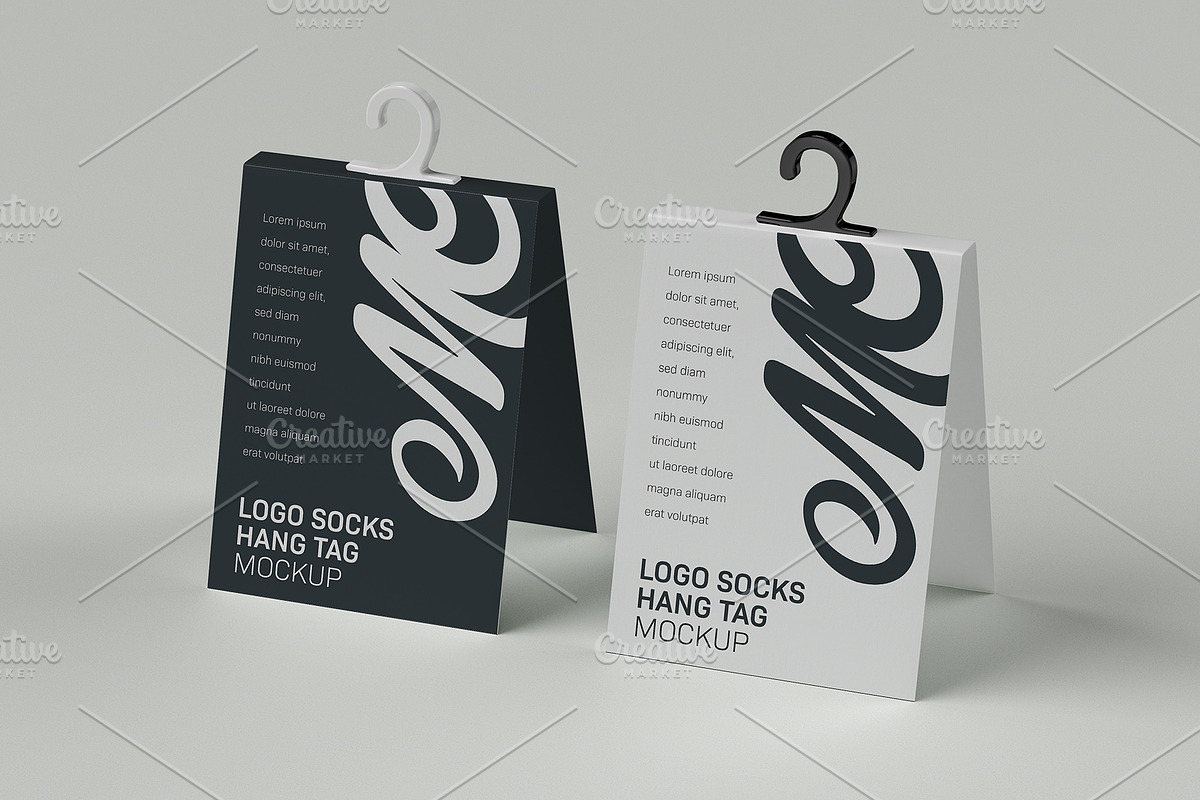 Set of Folding Hanging Tag mockups, a Packaging Mockup by Black Cat Studio (Photo 3 of 13)