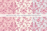 Pink Toile Print Design Patterns, a Pattern Graphic by Olya Creative (Thumbnail 4 of 22)