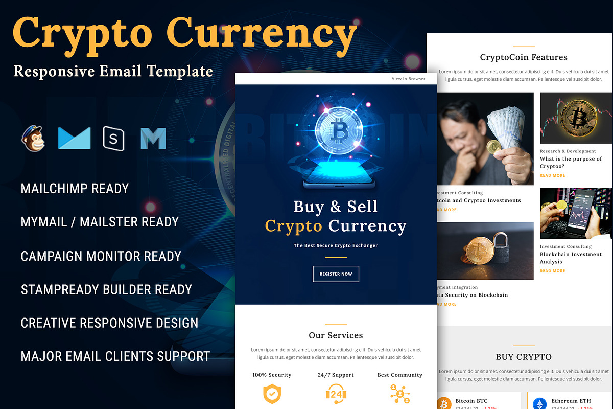 Crypto Currency – Email Template, an Email Template by Pennyblack Templates