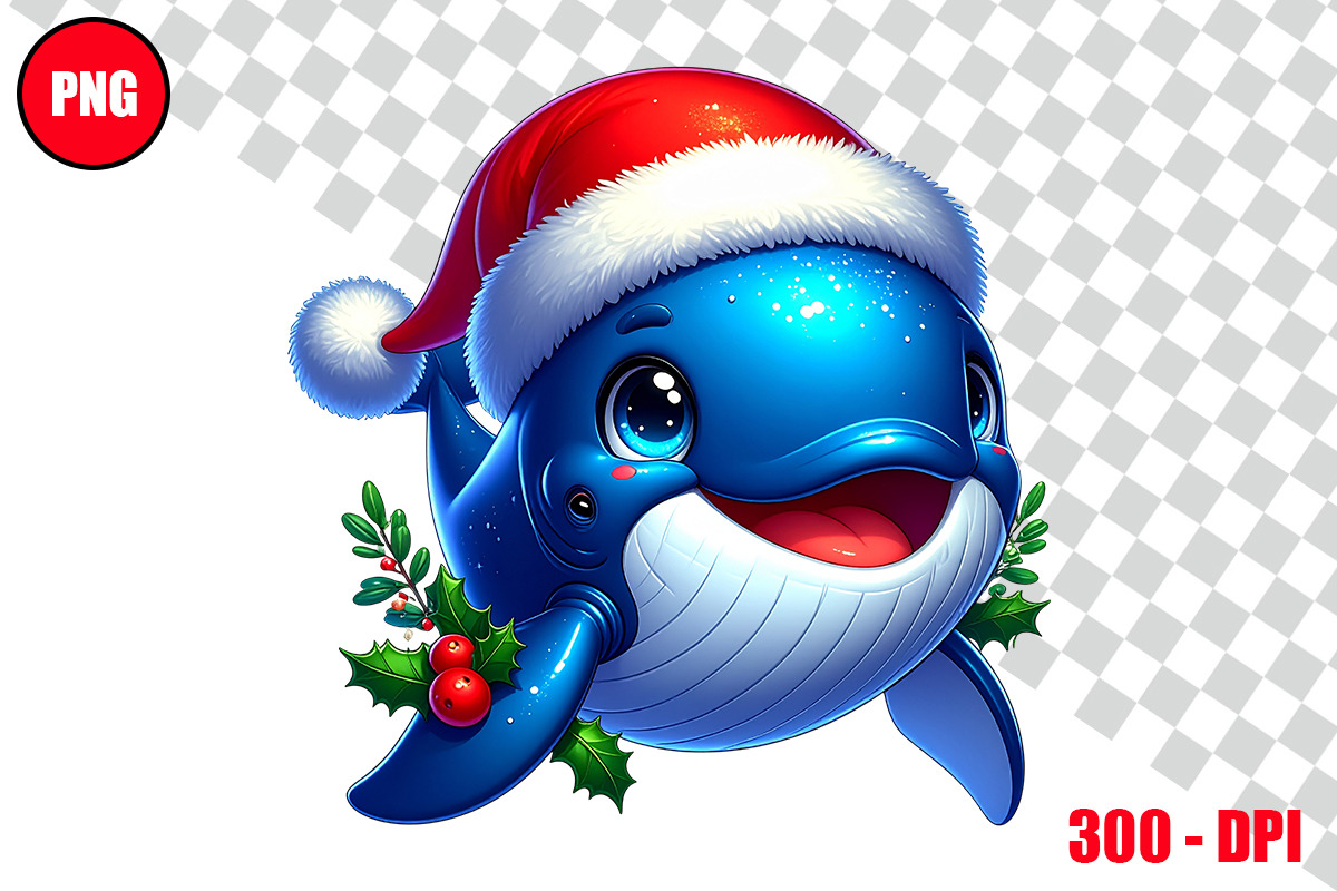 Christmas Whale Clipart Bundle Files, an Animal Illustration by taramija (Photo 22 of 26)