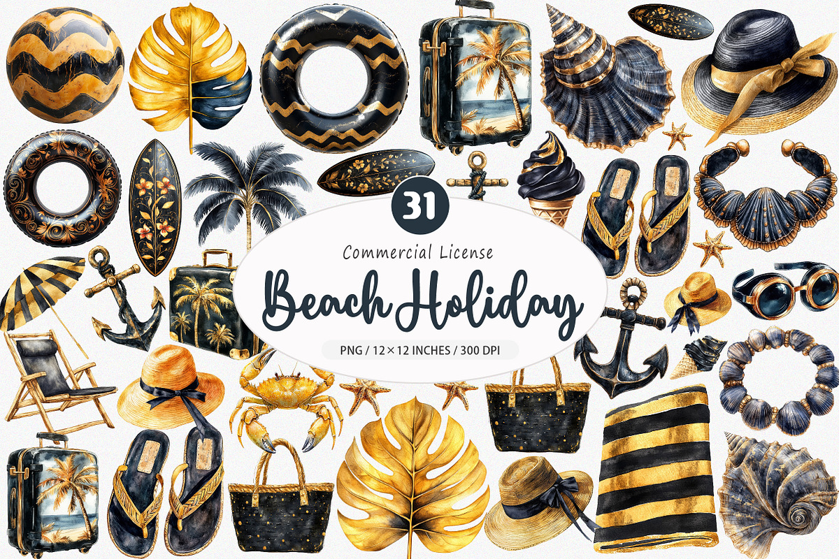Beach Holiday PNG, an Illustration by SinaCreation (Photo 1 of 5)