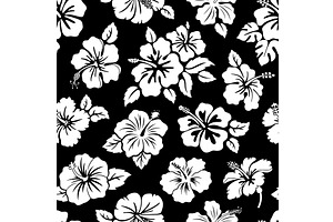 Hawaii tropical hibiscus pattern, a Decorative Illustration by Buch&Bee