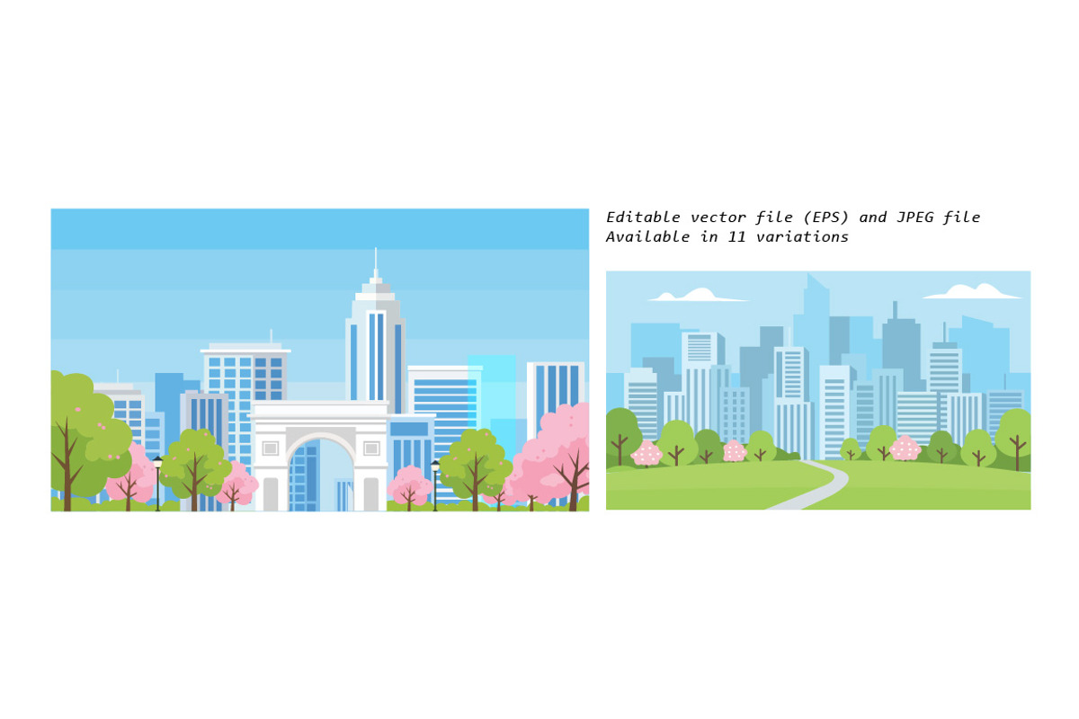 11 Green City Park In Springtime, an Illustration by jongcreative (Photo 3 of 3)