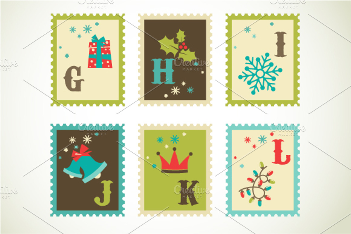 Christmas Alphabet Poster & elements, a Decorative Illustration by Marish (Photo 6 of 8)