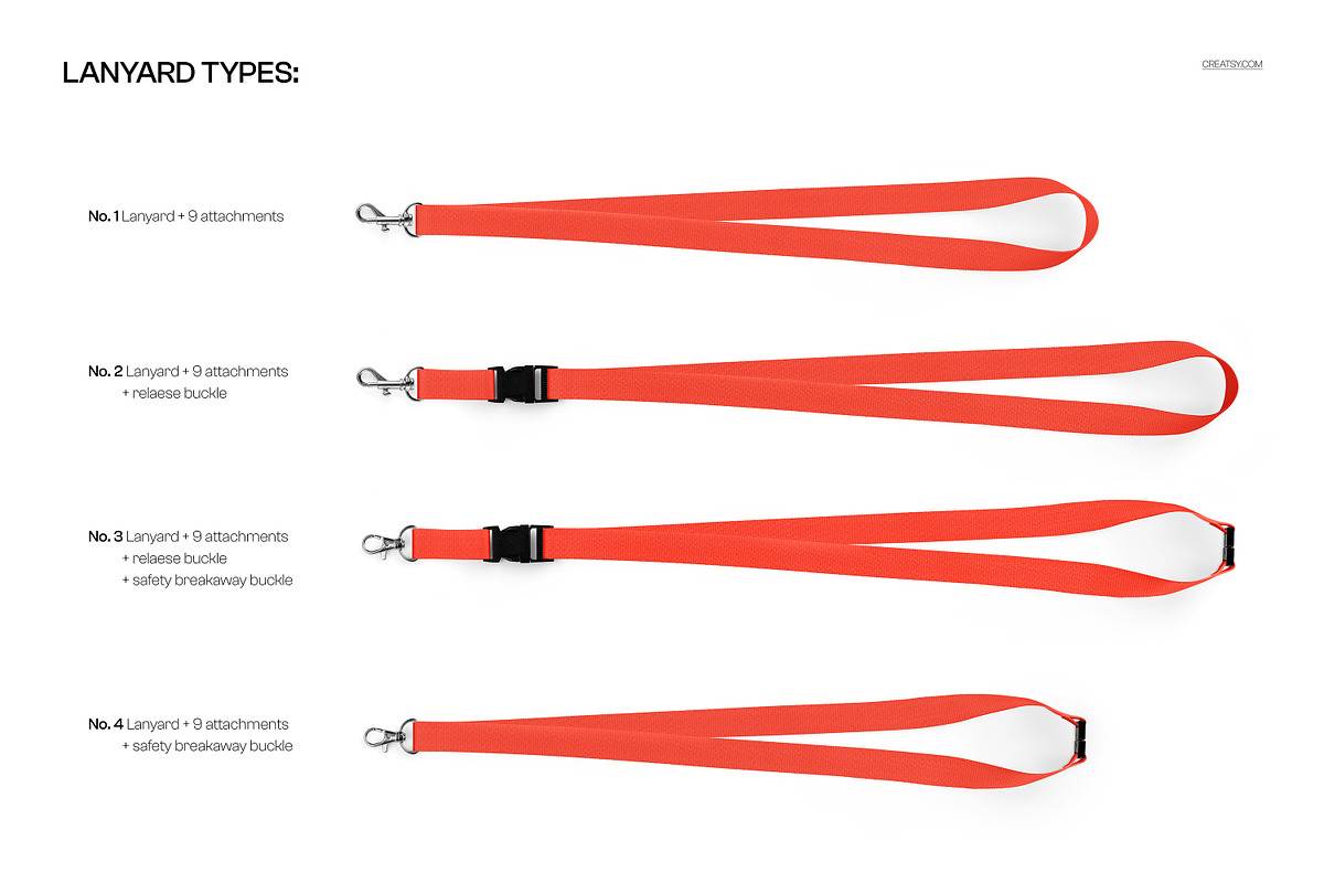 Polyester Lanyards Mockup Set, an Advertising Mockup by creatsy5 (Photo 3 of 13)