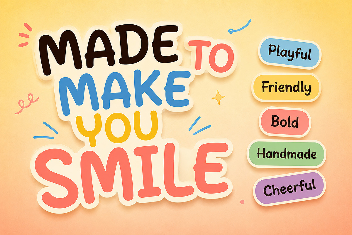 Smiley Pop – Playful Display Font, a Handwritten Font by Wow Magic (Photo 4 of 6)