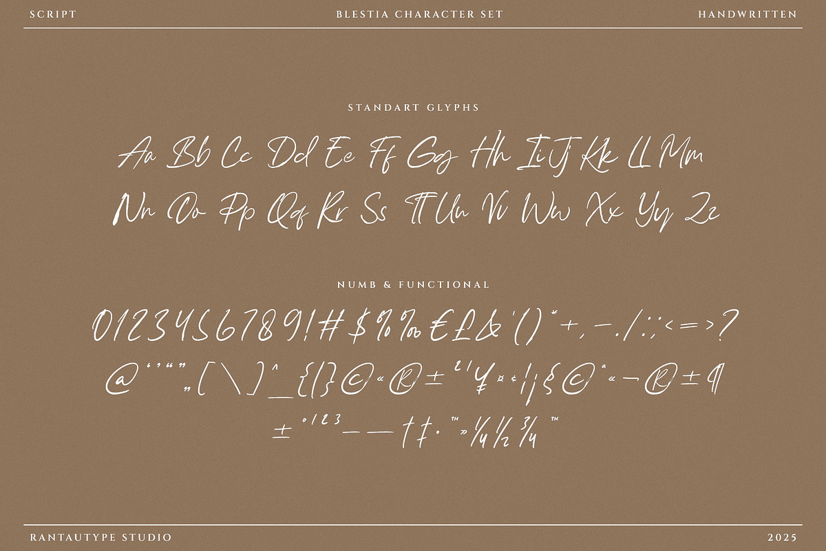 Blestiya Handwritten Script Font, a Handwritten Font by RantautypeStudio (Photo 16 of 17)