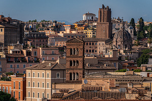 View from the Giardino degli Aranci to historical part of Mediev