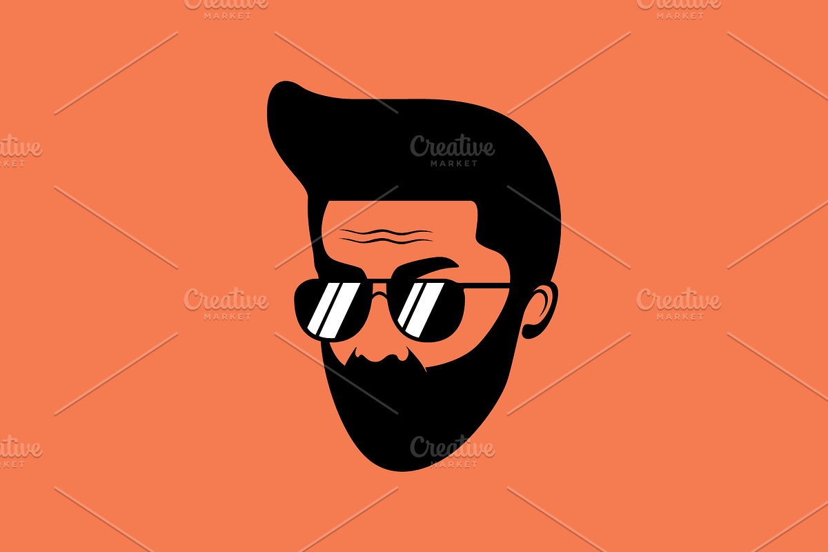 men head barbershop haircut logo, a Branding & Logo Template by devastd