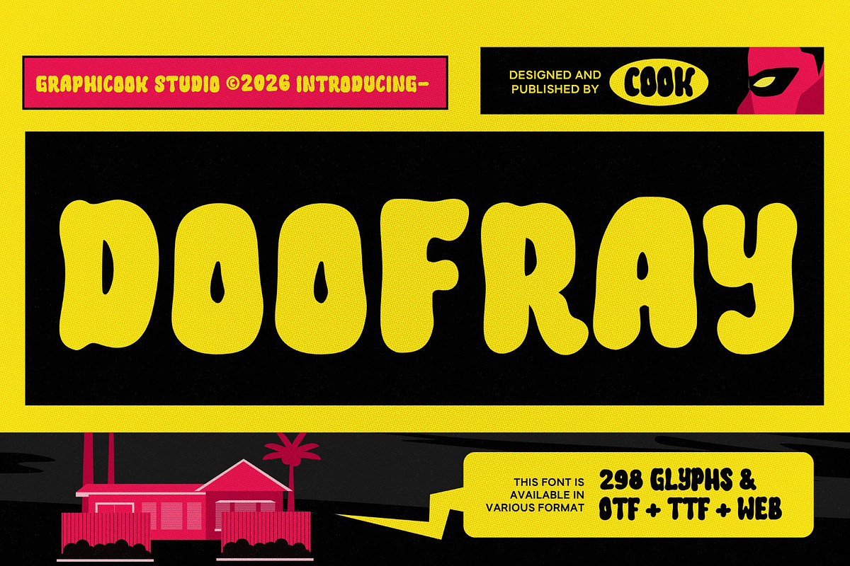 Doofray, a Sans Serif Font by graphicook (Photo 1 of 10)