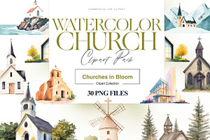 Church Clipart, Christmas Church PNG