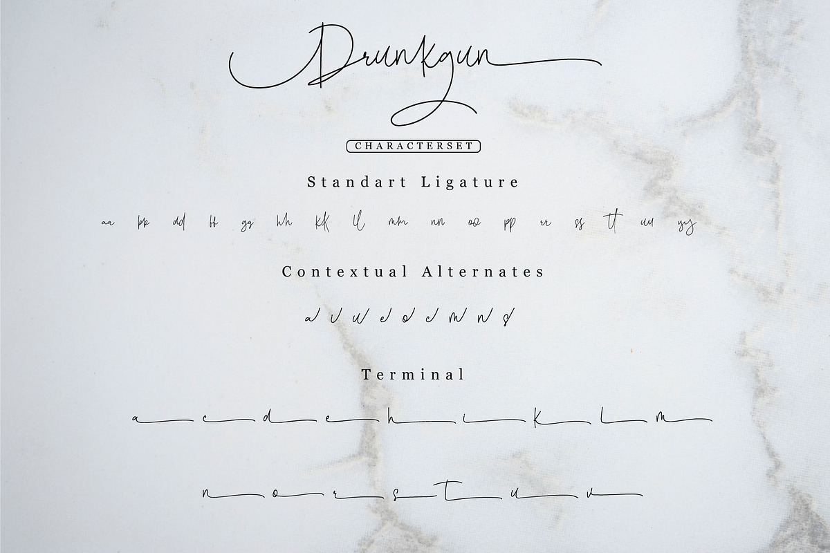 Drunkgun Script, a Script Font by Crump Hand (Photo 10 of 11)
