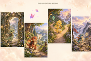 Cute Dragon Adventures, a Background Graphic by MarisoArt (Thumbnail 3 of 10)