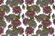 Chrysanthemum Maximalist Floral, a Pattern Graphic by NayaChu (Thumbnail 1 of 9)