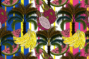 Banana Watermelon Dragon Fruit