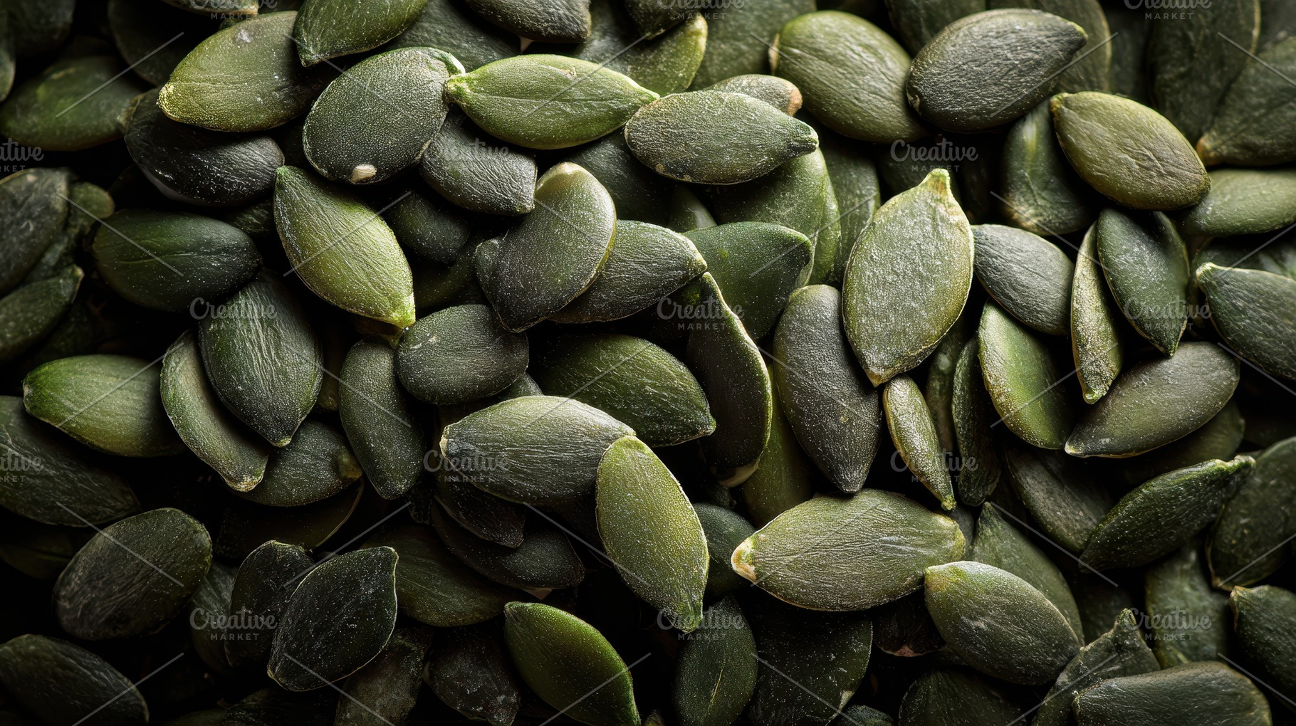 View of a pile of pumpkin seeds, a Photo by Pavel_design