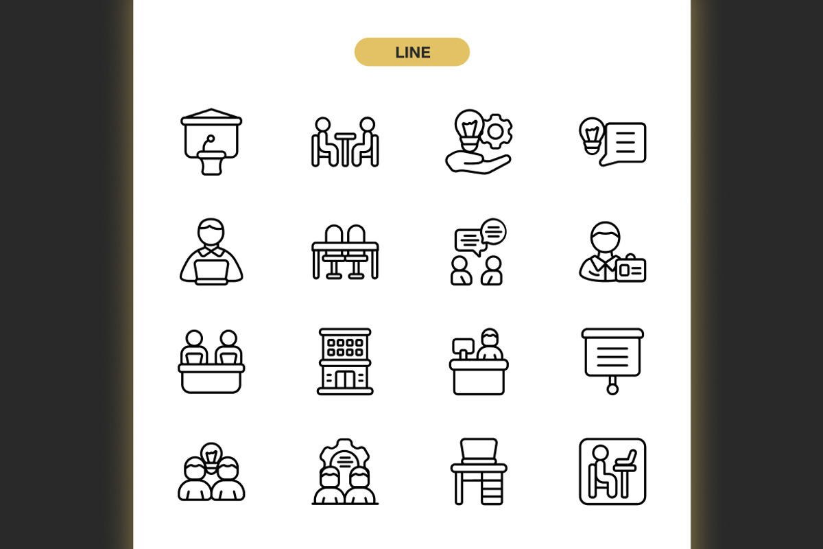 Coworking Center Icons, an Icon by Spacepixel Creative (Photo 2 of 3)