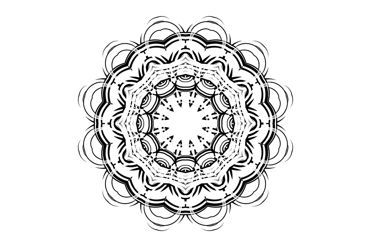 Elegant Mandala Line Art Collection, a Decorative Illustration by NJ Himel (Photo 91 of 101)