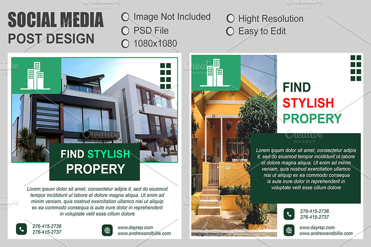 20 Real Estate Instagram Post Kit preview 8